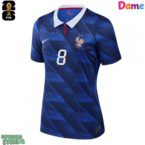 Frankrig Aurelien Tchouameni #8 Replika Hjemmebanetrøje Dame VM 2026 Kortærmet